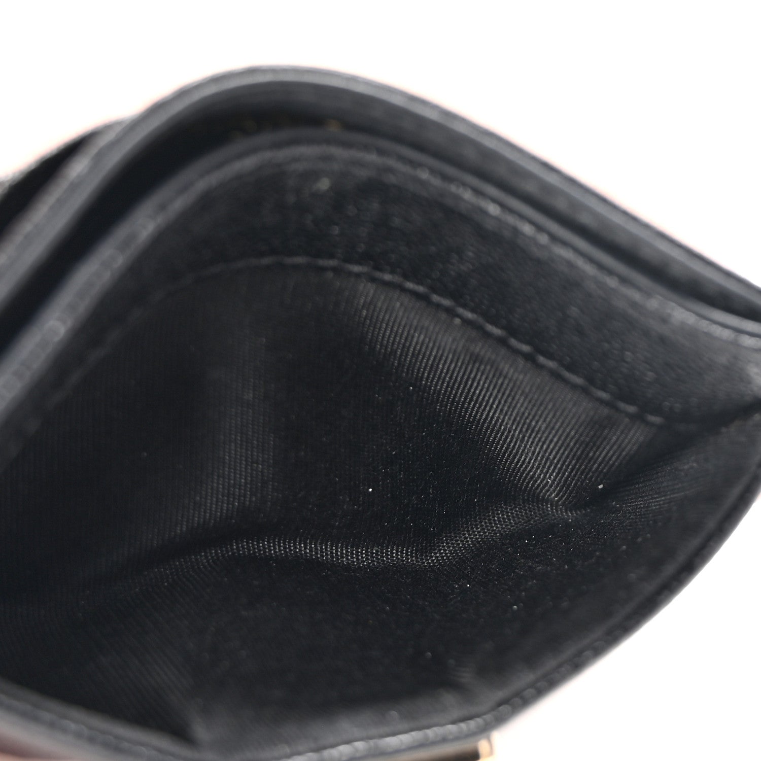 Chanel Caviar Chevron Quilted Boy Card Holder Black 5 of 9