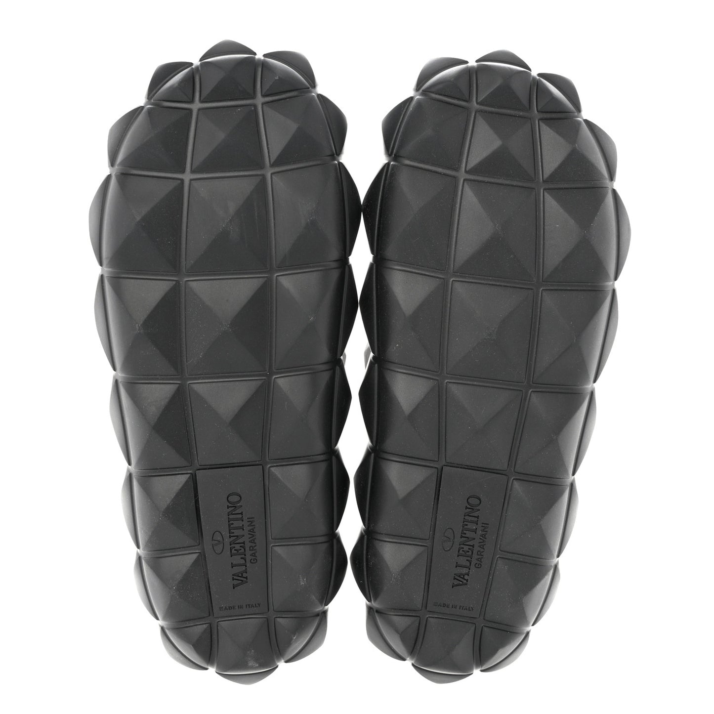Rubber Roman Stud Turtle Slide Sandals 38 Black
