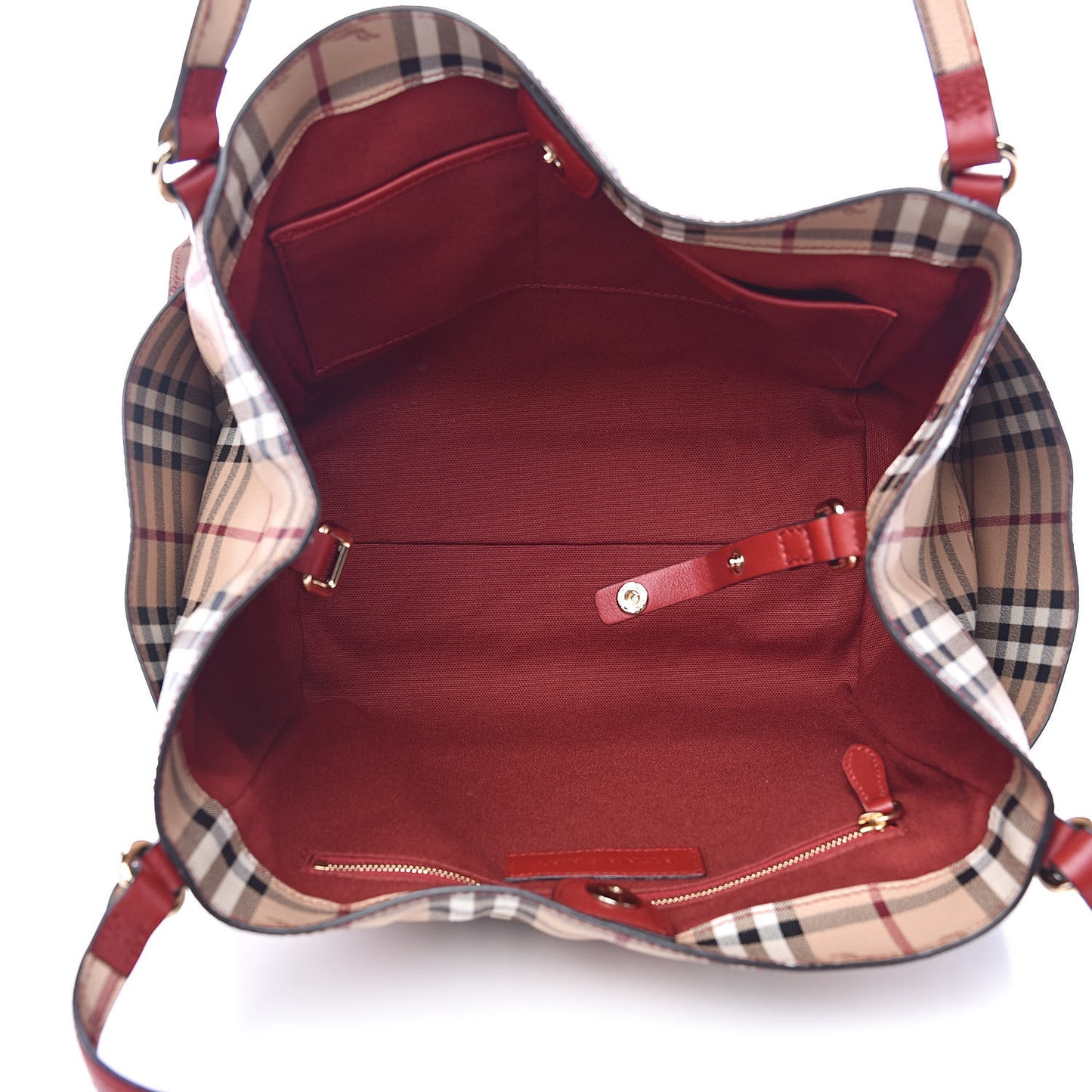 Haymarket Check Small Canterbury Tote Military Red