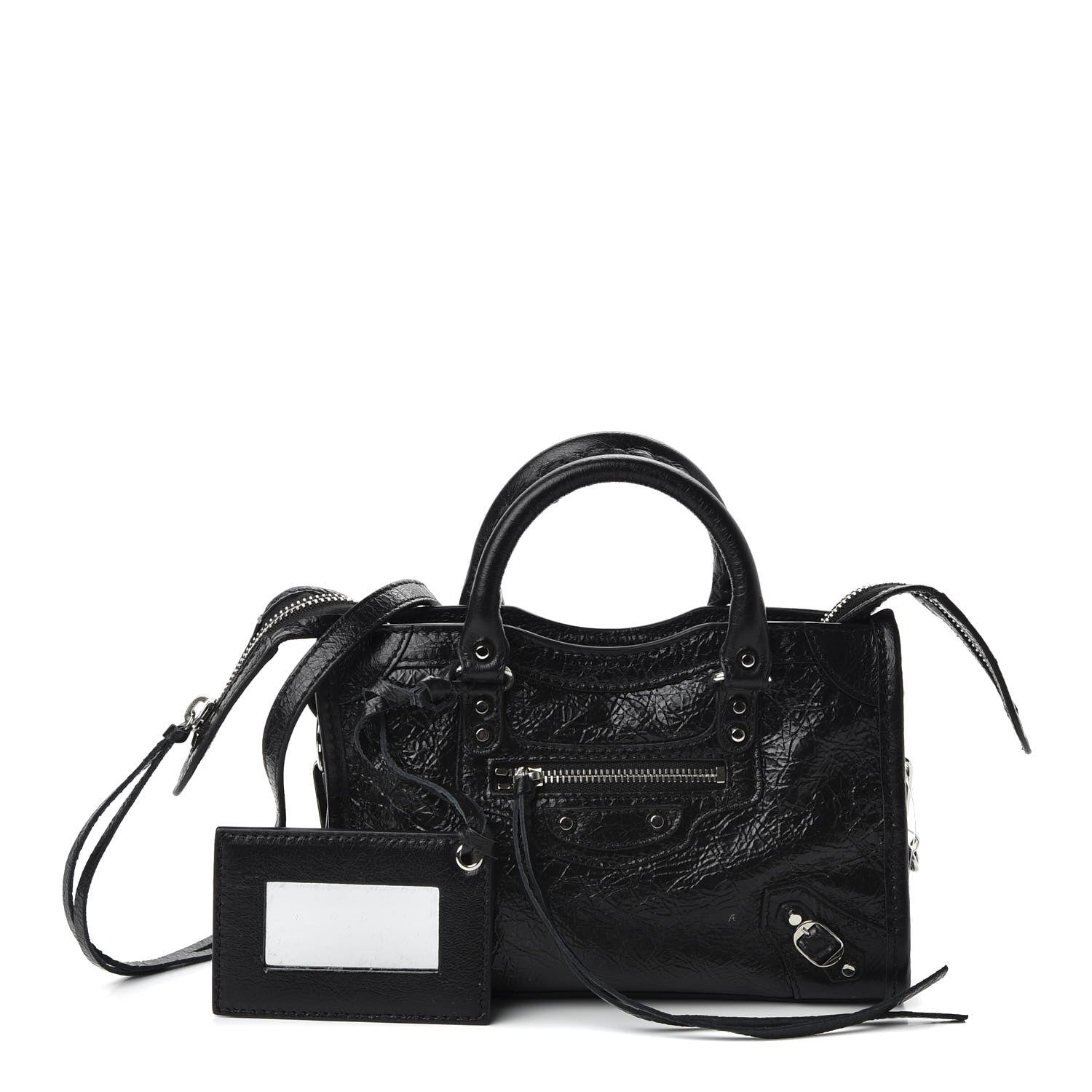 Balenciaga Agneau Classic Silver Hardware Nano City Black 1 of 10