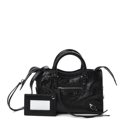 Balenciaga Agneau Classic Silver Hardware Nano City Black 1 of 10