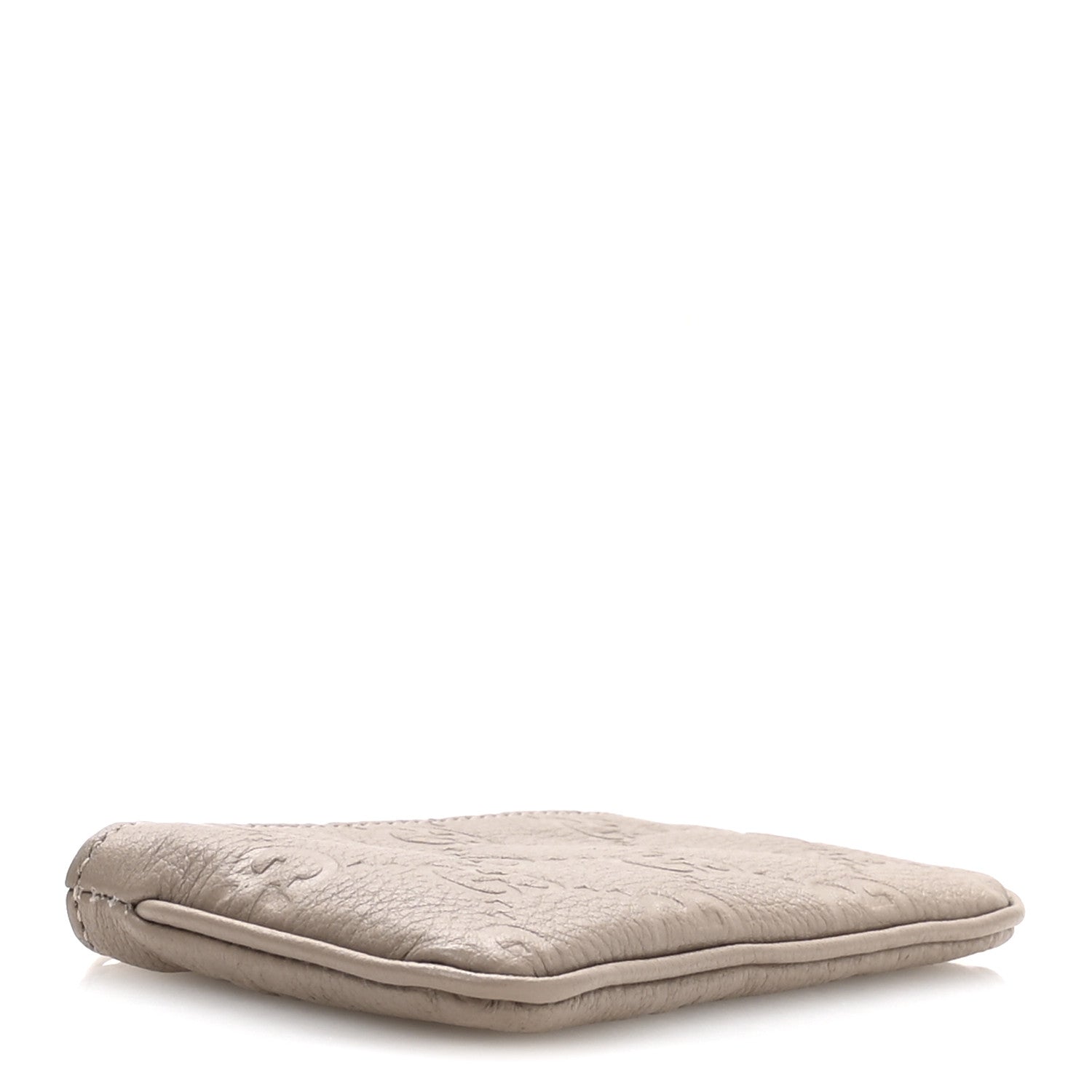 Gucci GG Grainy Calfskin Emblem Zip Key Case Taupe 4 of 8