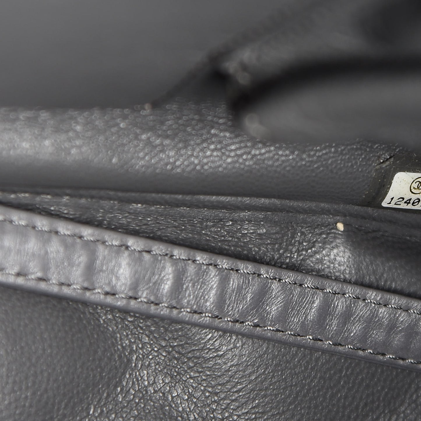 Aged Calfskin Quilted Large Reissue Camera Case Grey