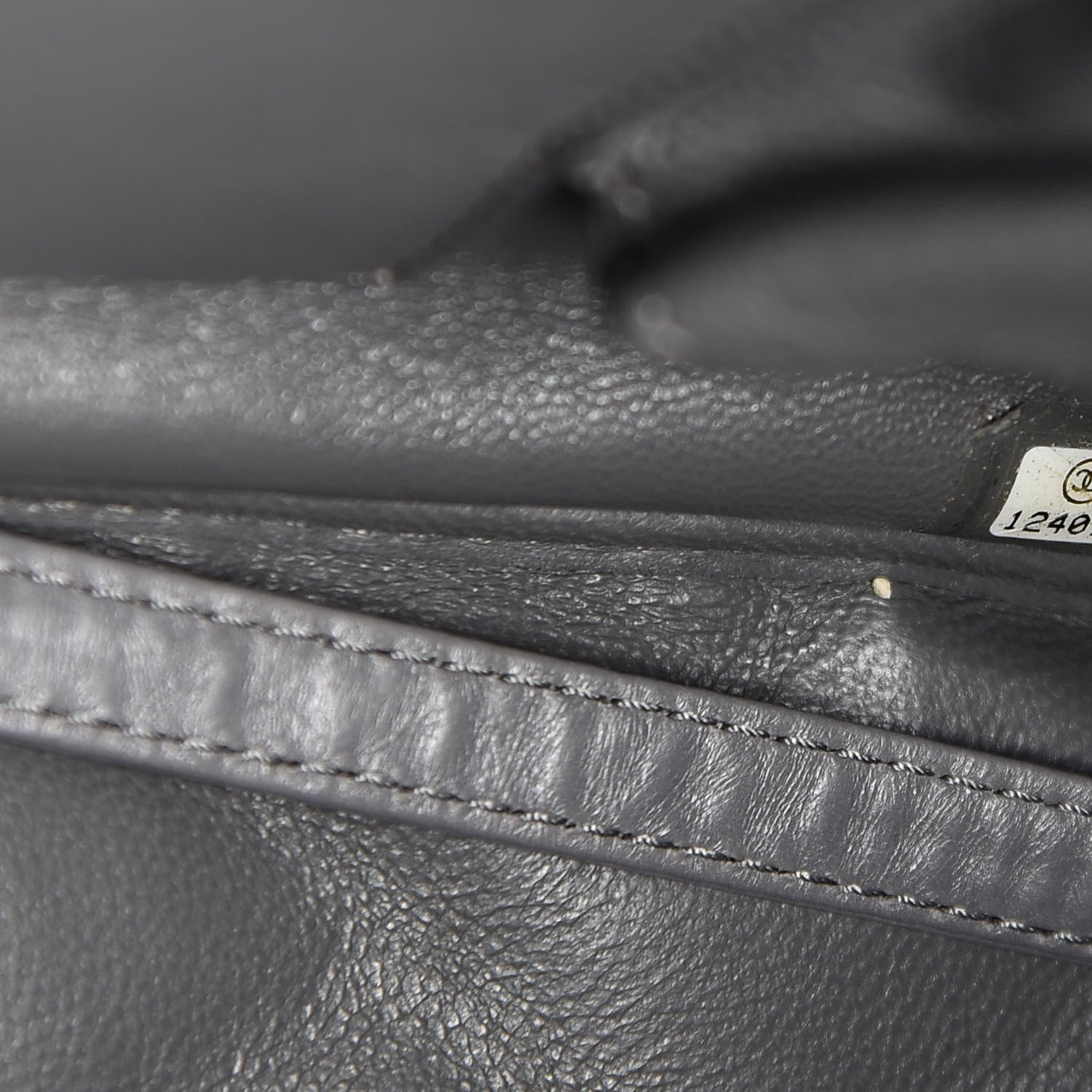 Chanel Aged Calfskin Quilted Large Reissue Camera Case Grey 7 of 20