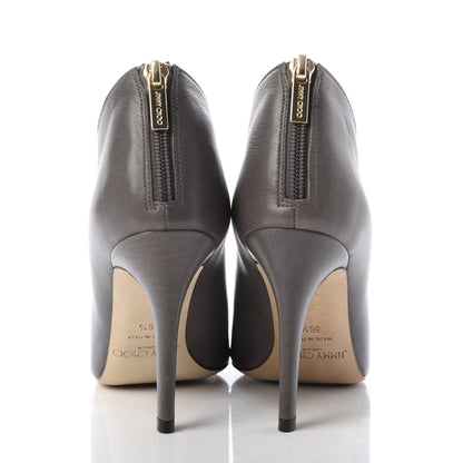 Jimmy Choo Grained Calfskin Mendez Ankle Boots 36.5 Light Quartz 6 of 9