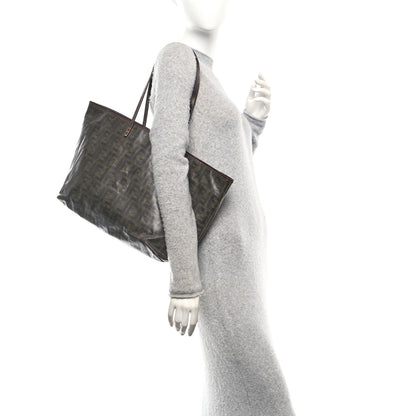 Fendi Zucca Spalmati Matrioska Roll Tote Tobacco Black 2 of 11