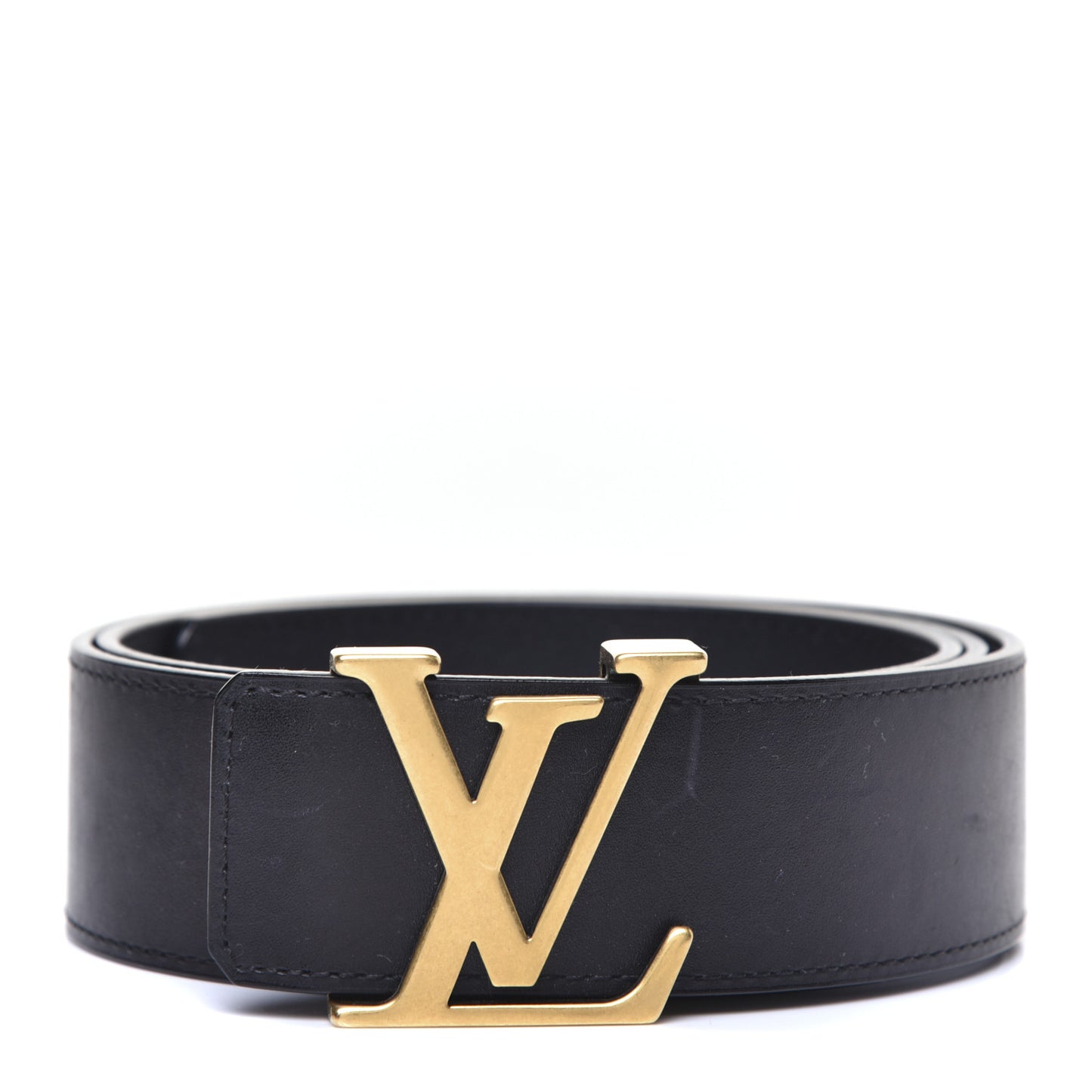 Calfskin 40mm LV Initiales Montaigne Belt 90 36 Black
