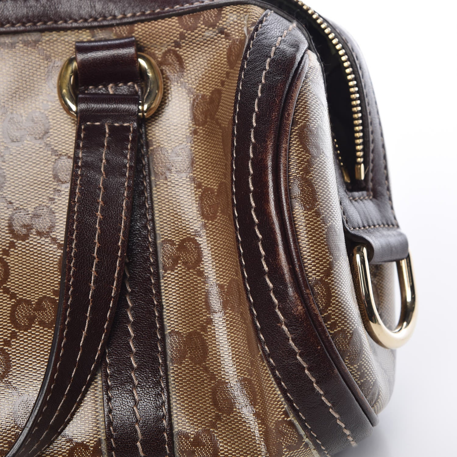 Gucci Crystal Monogram Duchessa Small Boston Bag Brown 8 of 22