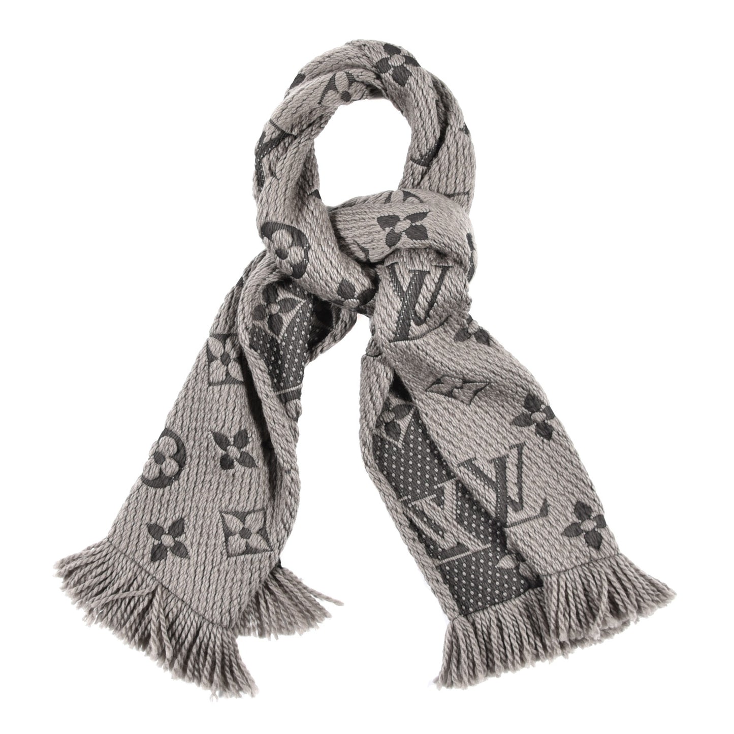 Wool Silk Logomania Scarf Verone