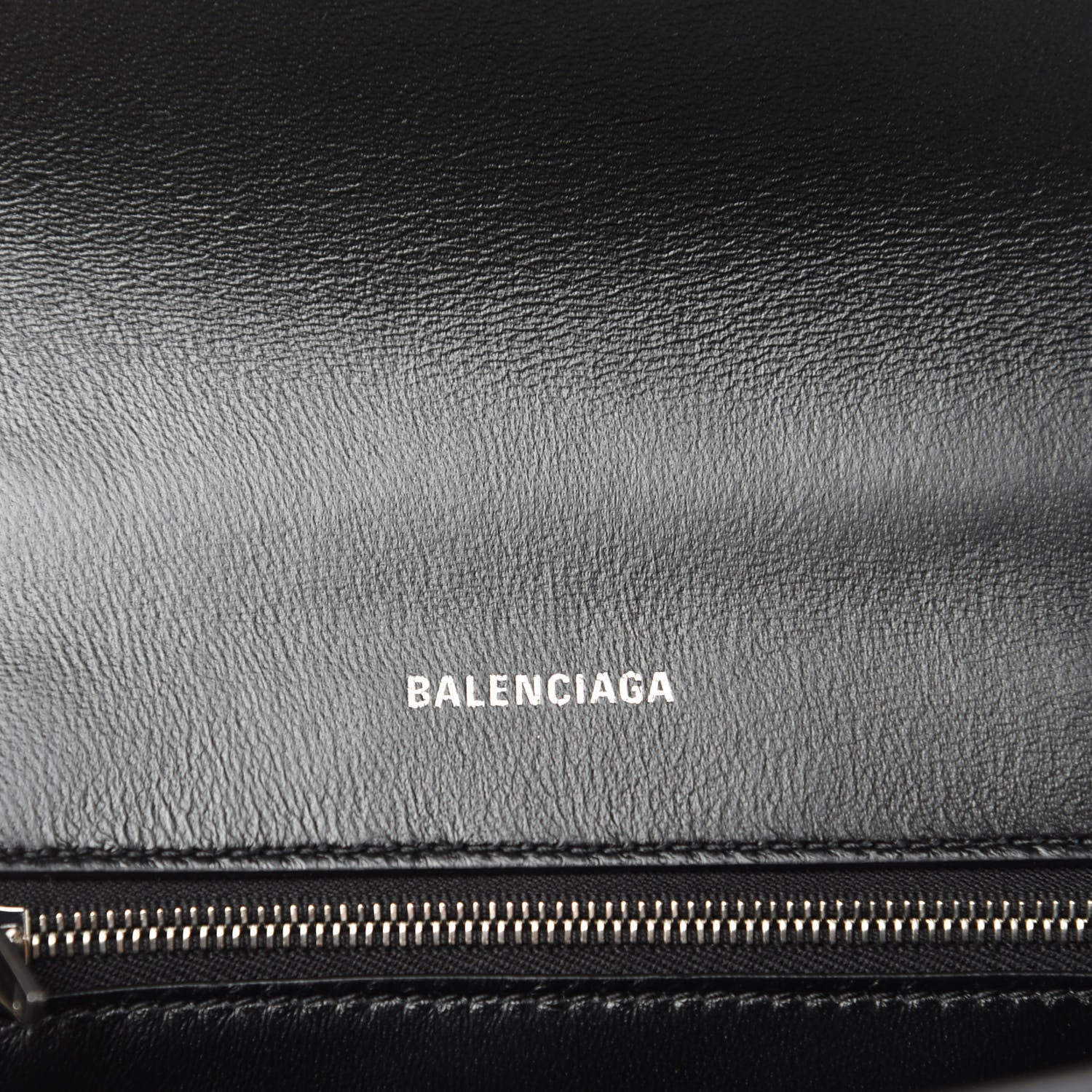 Balenciaga Grained Calfskin Small Hourglass Top Handle Bag Black 10 of 11