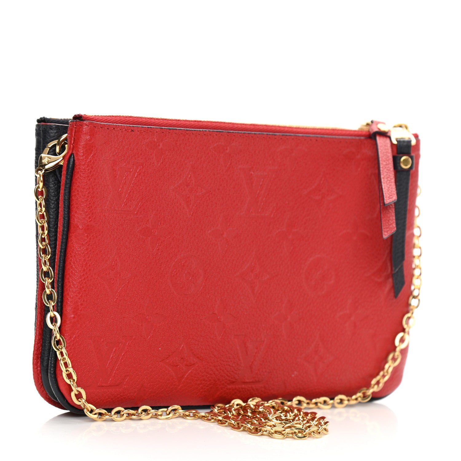 Louis Vuitton Empreinte Double Zip Pochette Marine Rouge 3 of 10