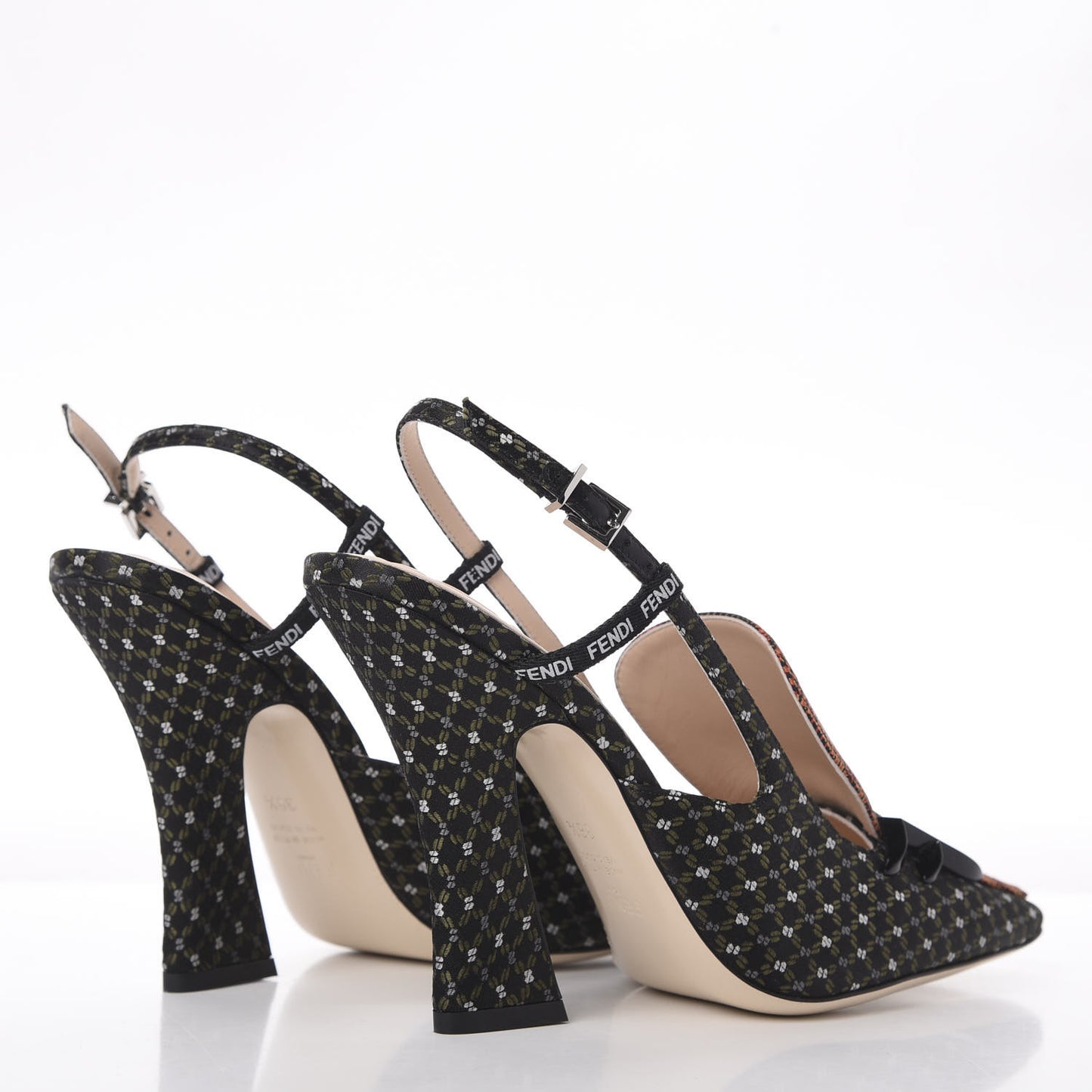 Fabric Jacquard Ffreedom Slingback Pumps 38.5