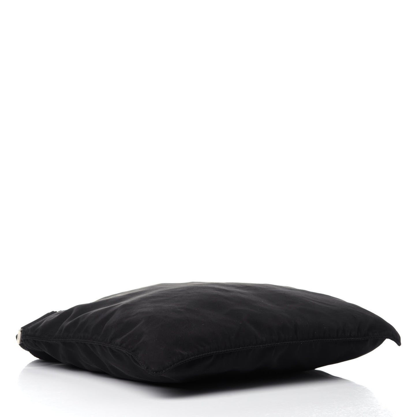 Nylon Flat Messenger Bag Black