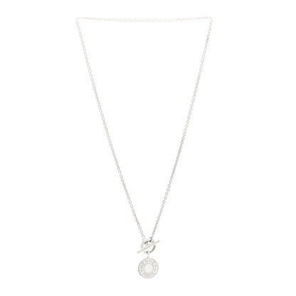Hermes Sterling Silver Amulettes H Confettis Pendant Necklace 3 of 4