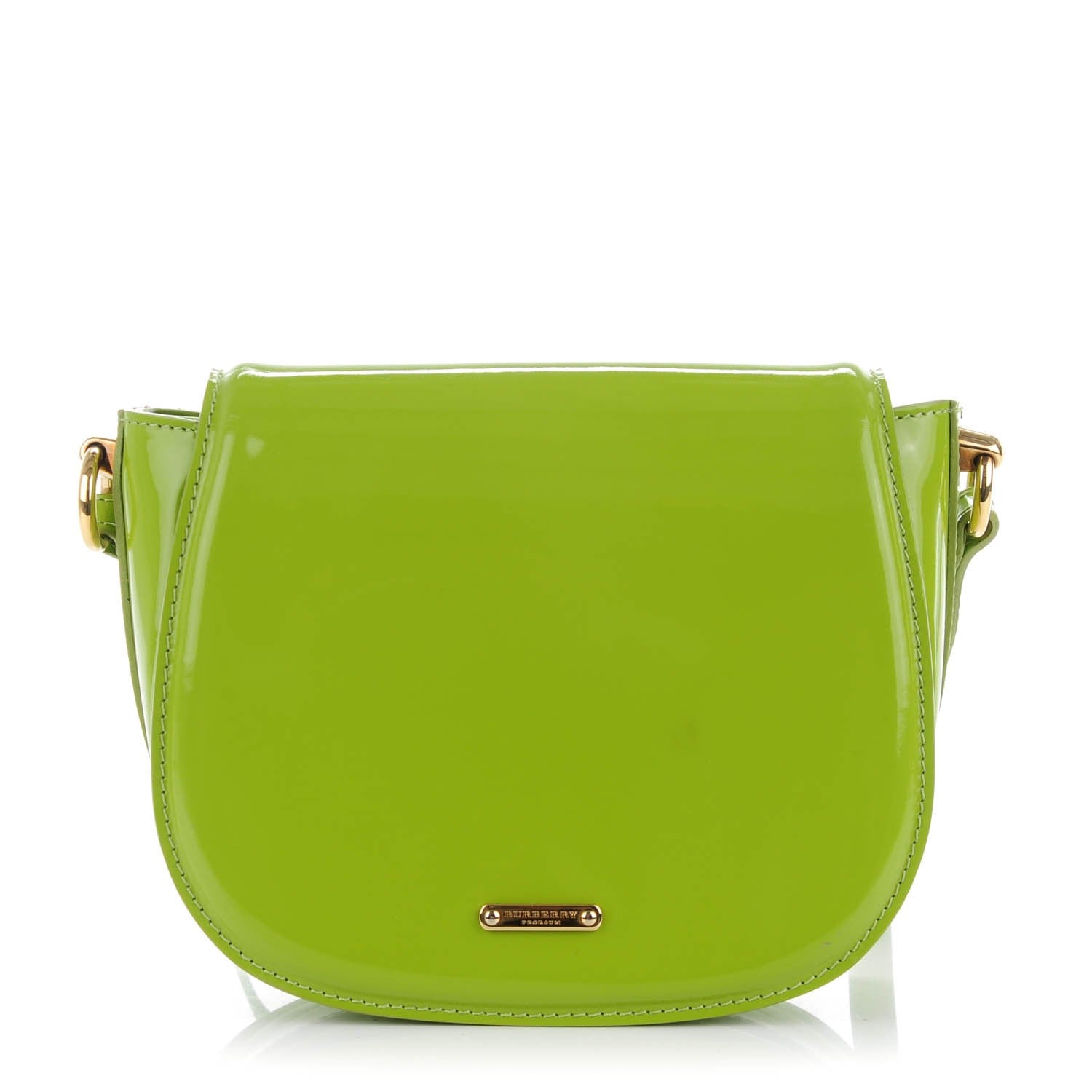 Burberry Patent Small Leigh Crossbody Bag Lemon Green 1 of 8