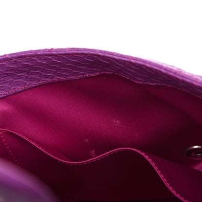 Chanel Elaphe Snakeskin Quilted Jumbo Easy Carry Flap Purple 6 of 8
