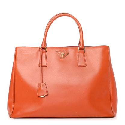 Prada Saffiano Lux Large Tote Papaya 1 of 15