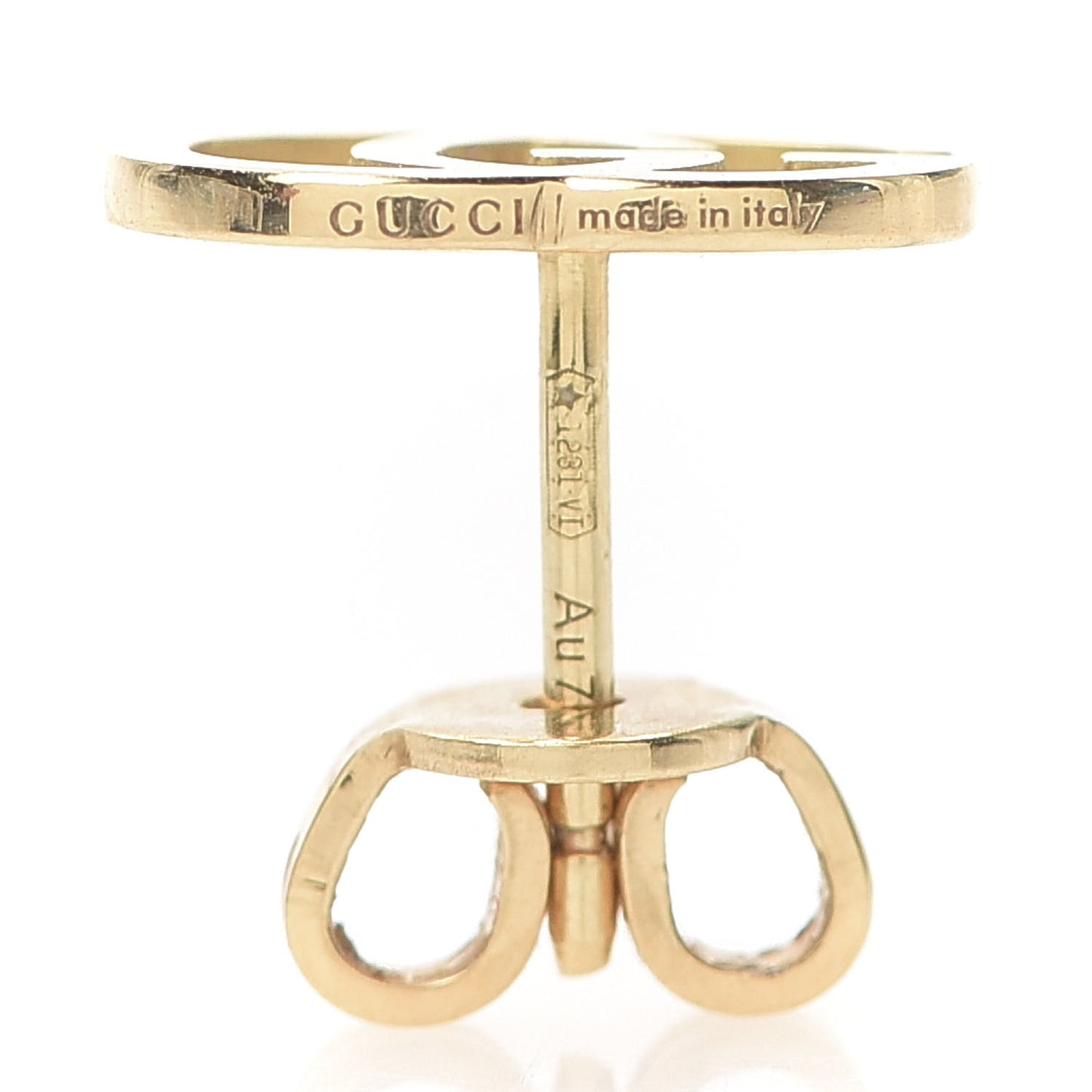 18K Yellow Gold GG Tissue Stud Earrings