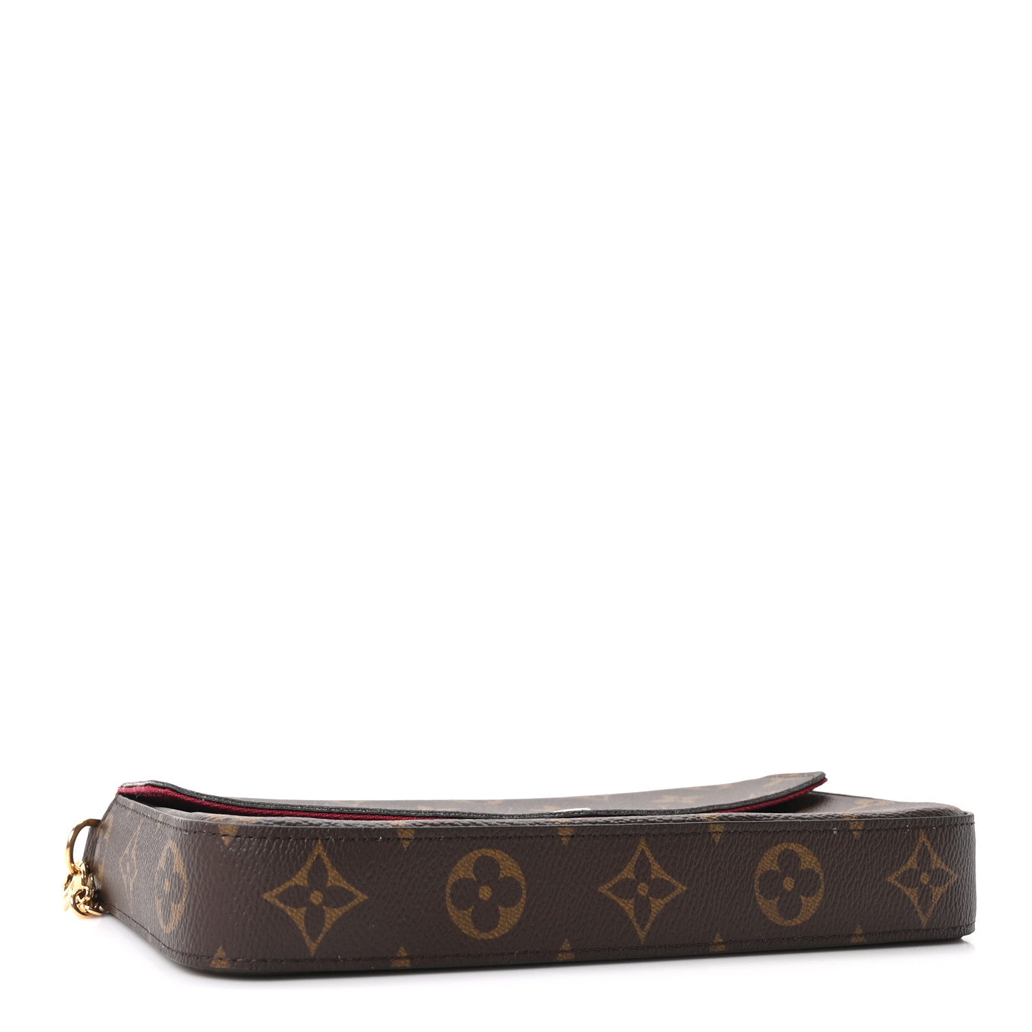 Louis Vuitton Monogram Pochette Felicie Chain Wallet Fuchsia 5 of 14
