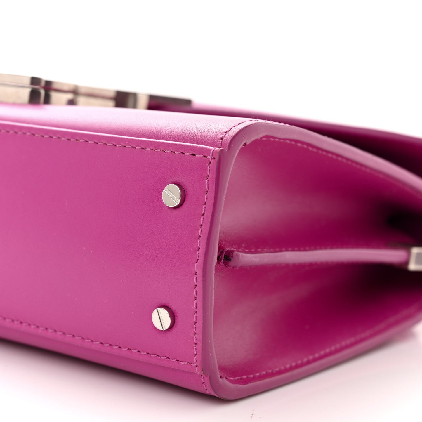 Calfskin Mini Classic Monogram Cassandra Top Handle Bag Electric Fuchsia