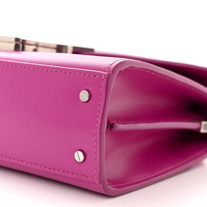 Saint Laurent Calfskin Mini Classic Monogram Cassandra Top Handle Bag Electric Fuchsia 10 of 10
