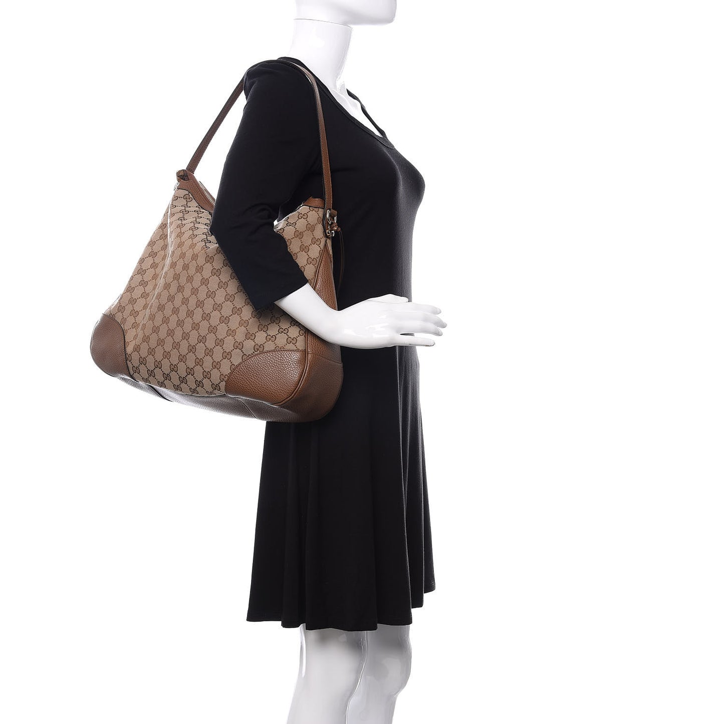 Soft GG Monogram Large Margaux Hobo Brown