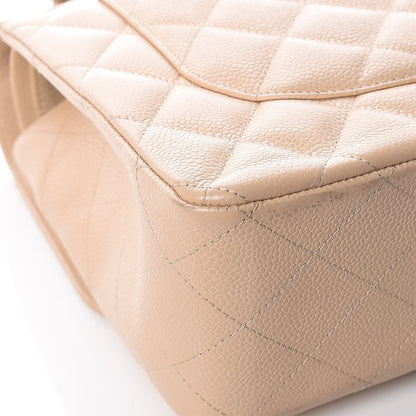 Chanel Caviar Quilted Jumbo Double Flap Beige Clair 17 of 18