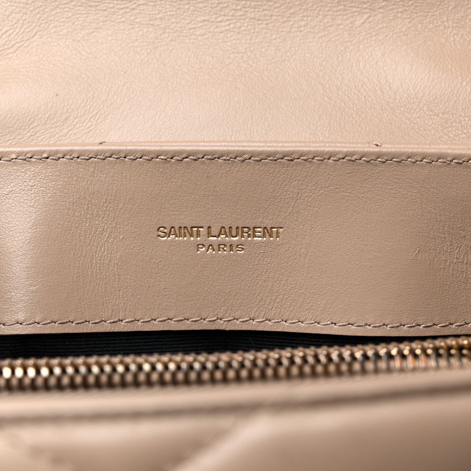 Saint Laurent Calfskin Y Quilted Monogram Small Loulou Chain Satchel Dark Beige 6 of 16