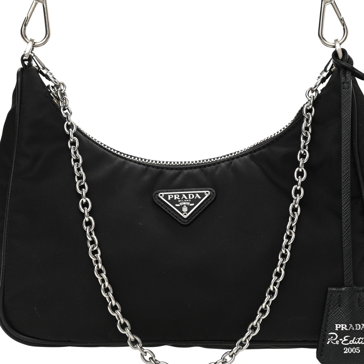 Prada Nylon Re-Edition 2005 Shoulder Bag Black 7 of 9