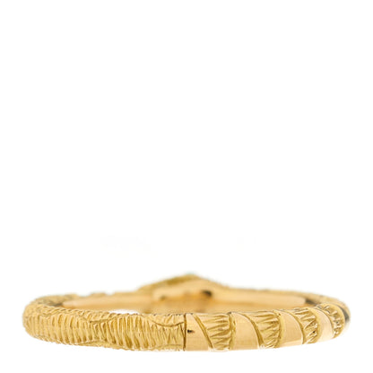 Gucci 18K Yellow Gold Turquoise Ouroboros Snake Ring 50 5.5 3 of 6