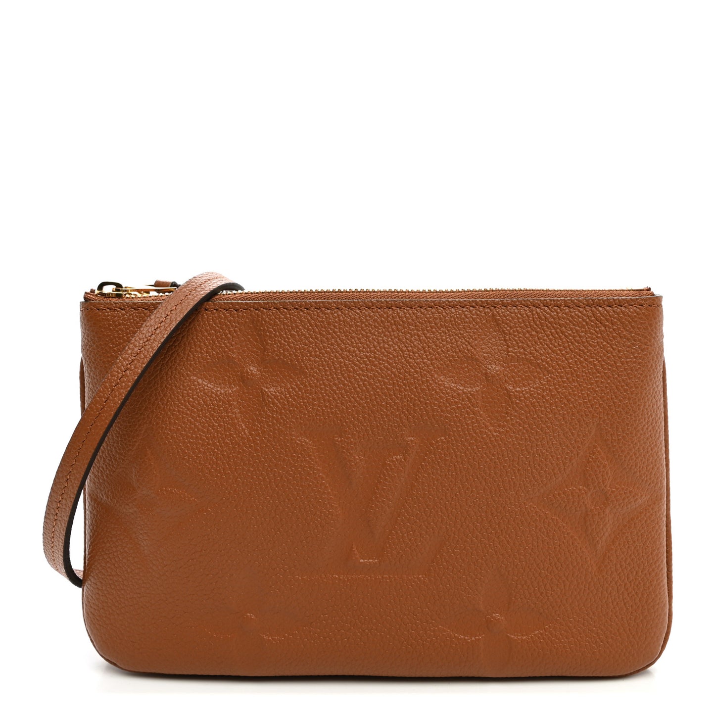 Empreinte Monogram Giant Double Zip Pochette Caramel