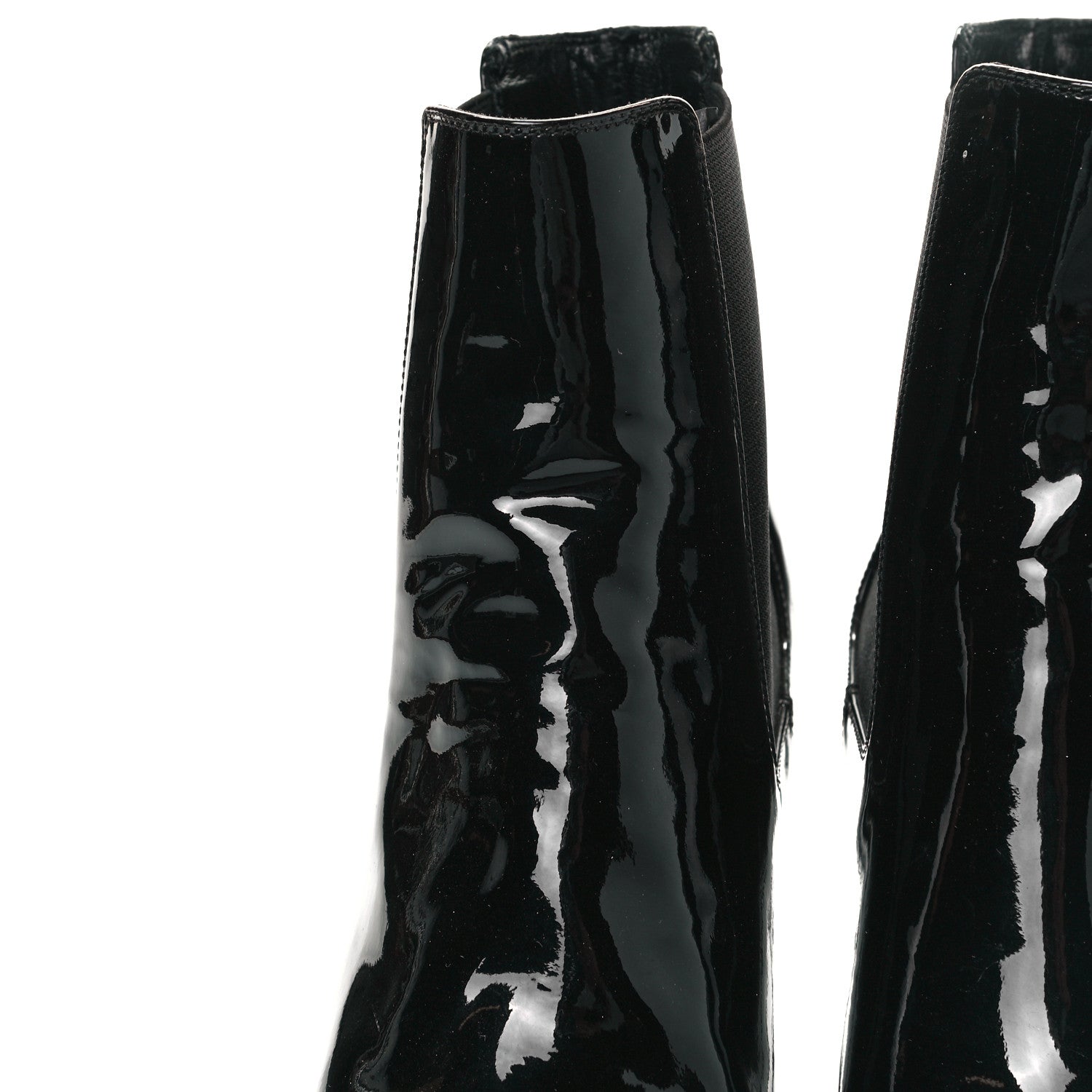 Saint Laurent Patent Opyum Booties 38.5 Black 8 of 8
