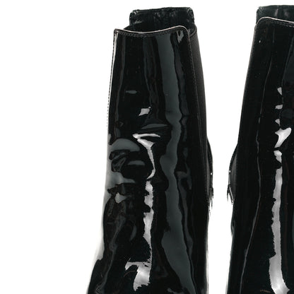 Saint Laurent Patent Opyum Booties 38.5 Black 8 of 8