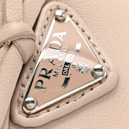 Prada Lambskin Bow Ballerina Flats 37 Nude 9 of 9