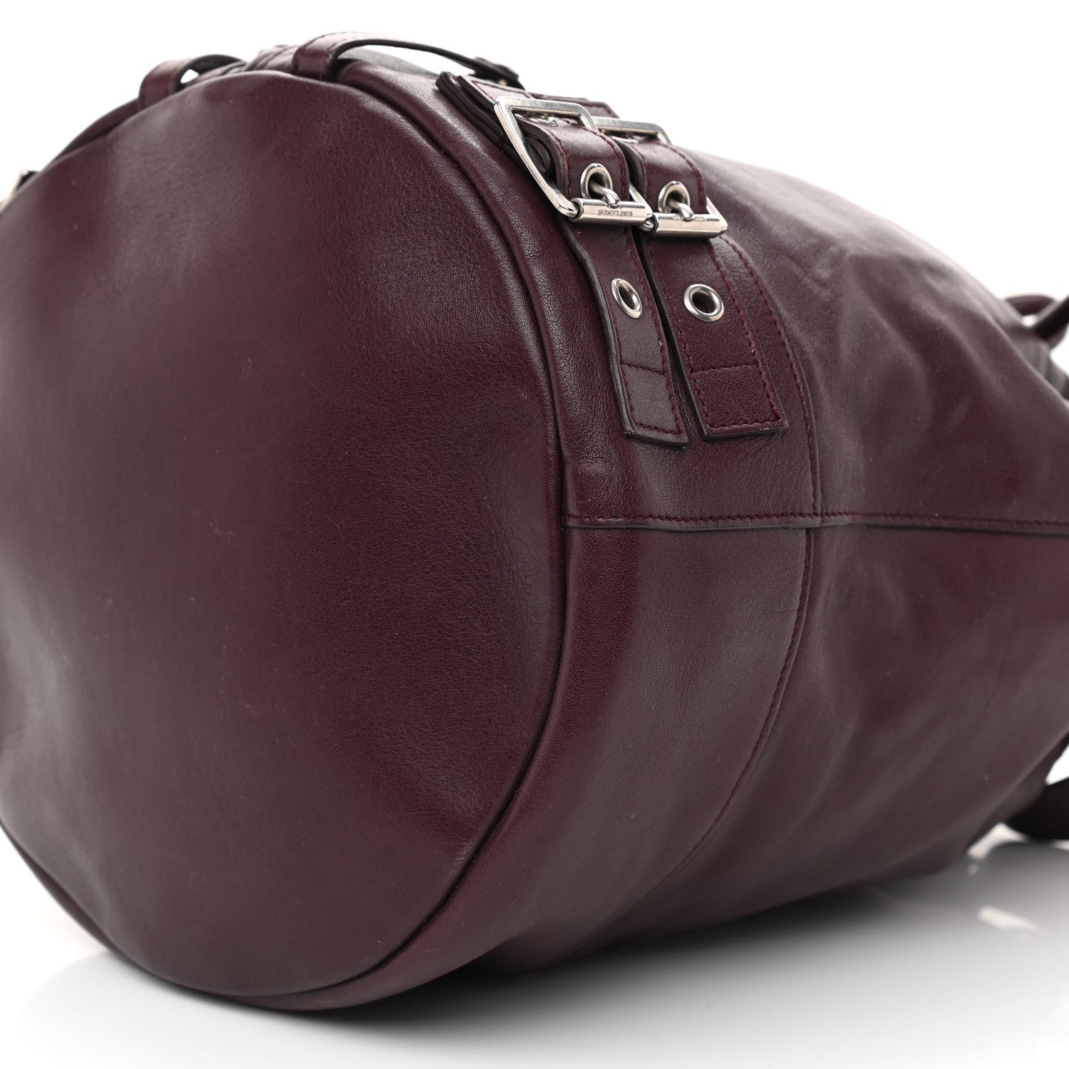 Saint Laurent Calfskin Medium Rider Bucket Bag Bordeaux 7 of 7