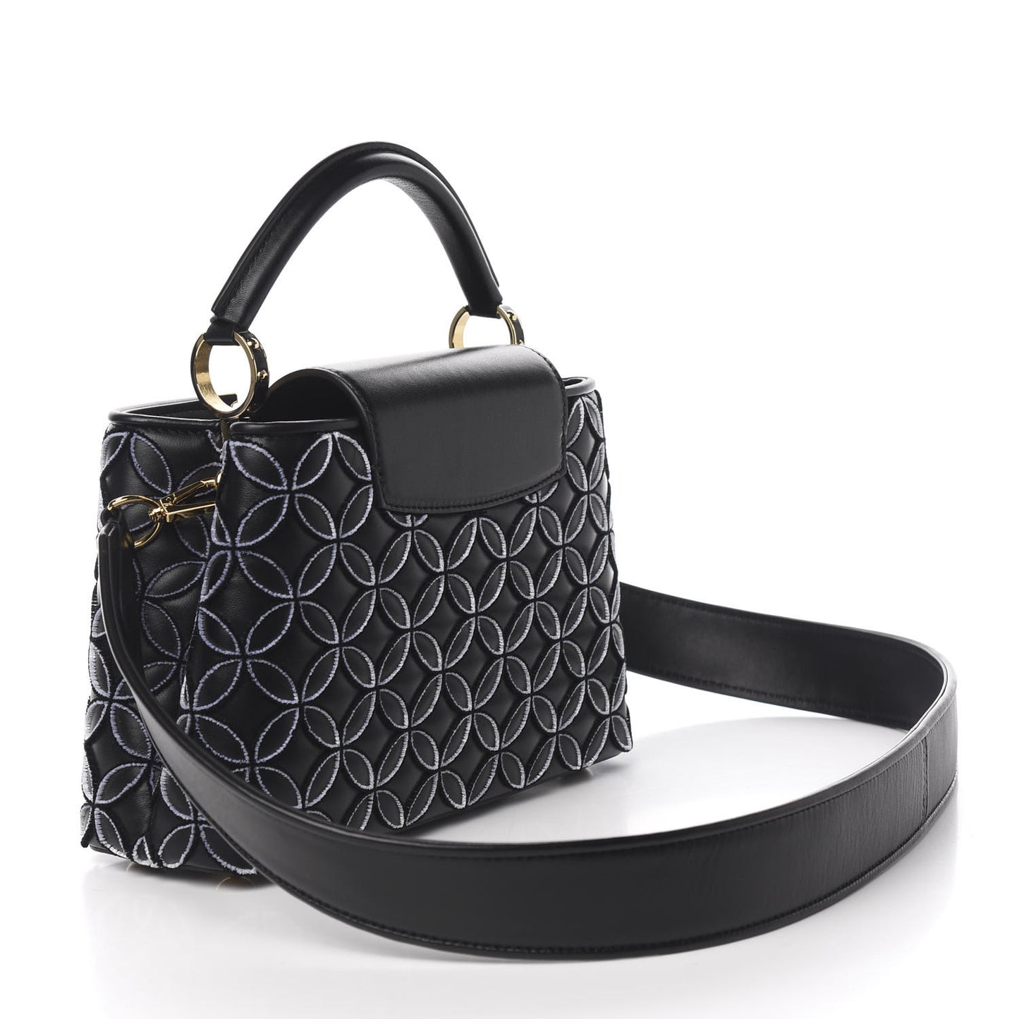 Tufted Lambskin Capucines BB Black
