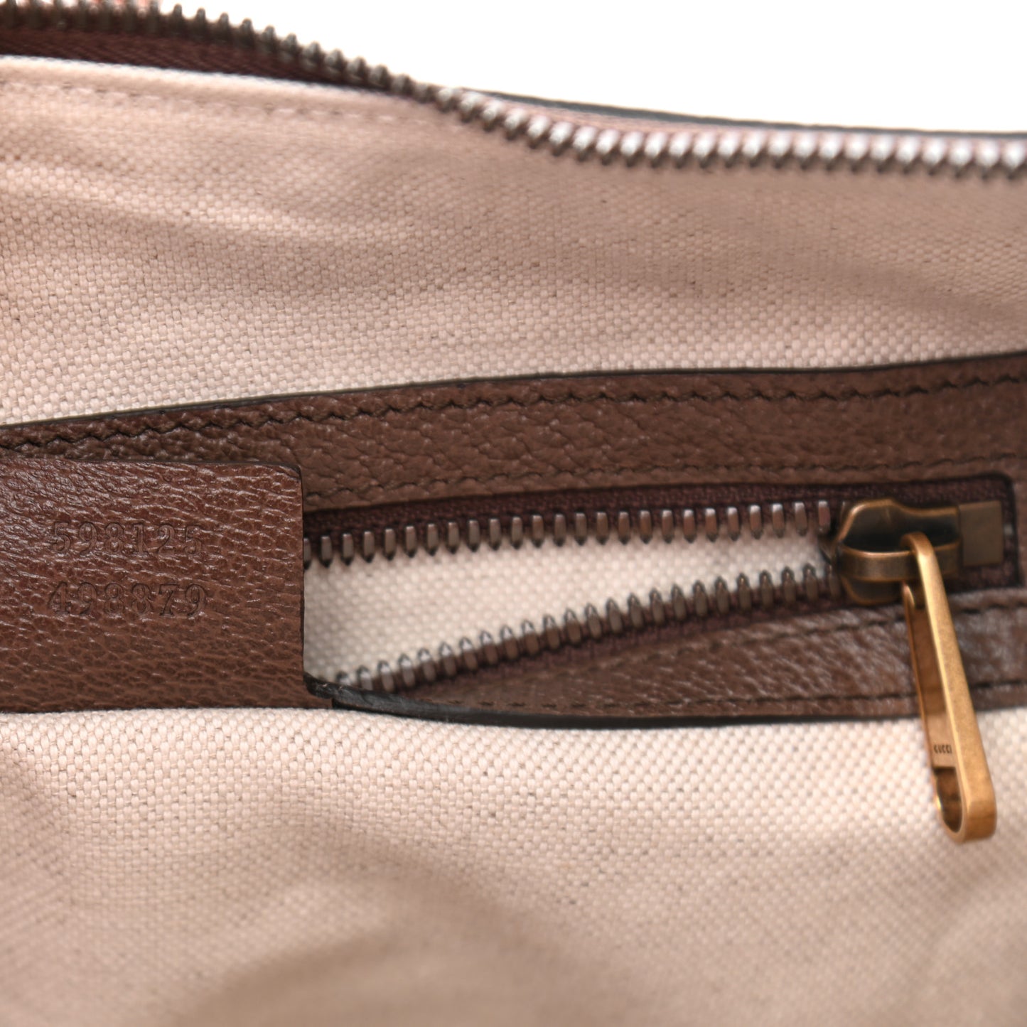 GG Supreme Monogram Web Small Ophidia Half Moon Hobo Brown