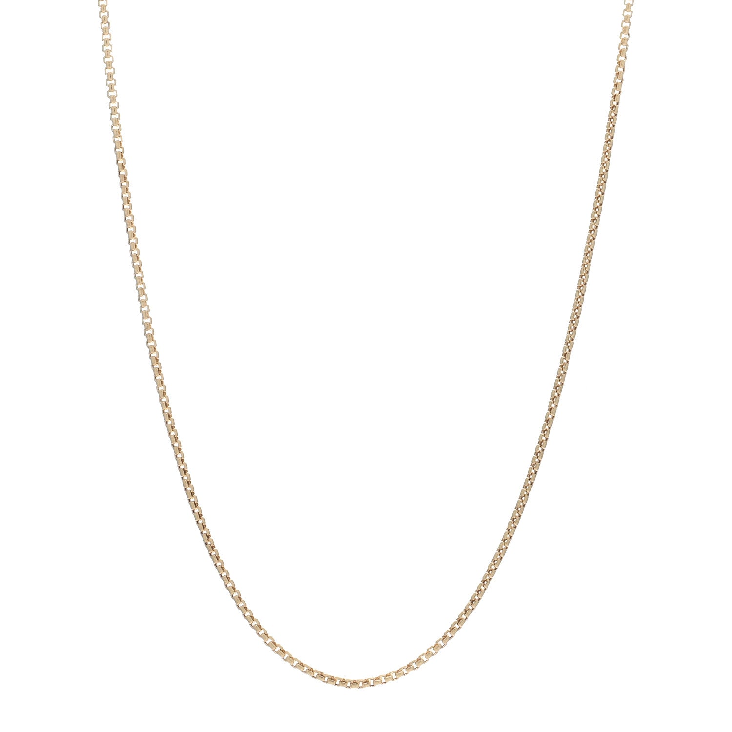 David Yurman 18K Yellow Gold 1.7mm Box Chain Necklace 18" 1 of 4