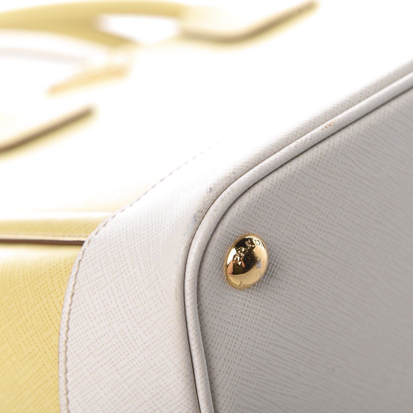 Saffiano Bi-Color Tote Ananas Talco