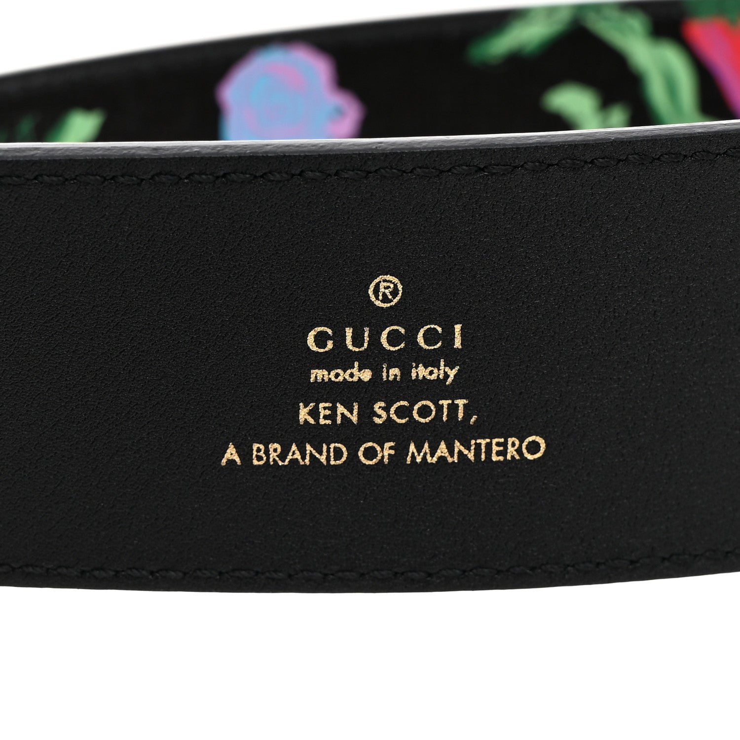 Gucci x Ken Scott Calfskin Double G 40mm Belt 95 38 Black Multicolor 4 of 6
