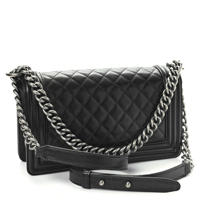 Chanel Caviar Quilted Medium Boy Flap Black 3 of 10