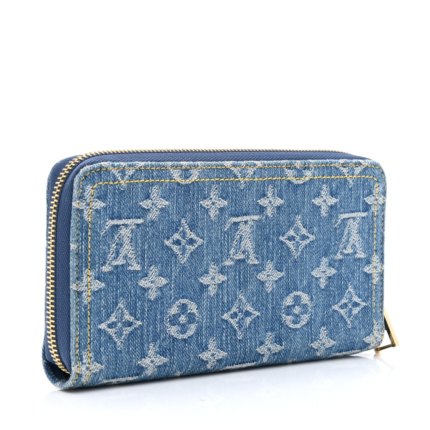 Louis Vuitton Monogram Denim Zippy Wallet NM Blue 3 of 7