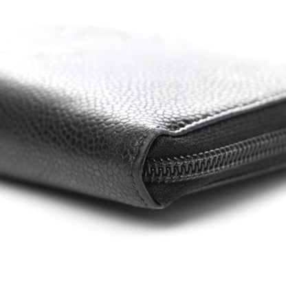 Chanel Caviar Large Timeless CC Zip Around Wallet Black 10 of 12
