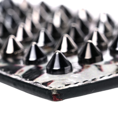 Christian Louboutin Calfskin Marble Print Spikes Card Holder Black 9 of 11