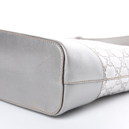 Gucci Guccissima Small Shoulder Bag Silver 9 of 14