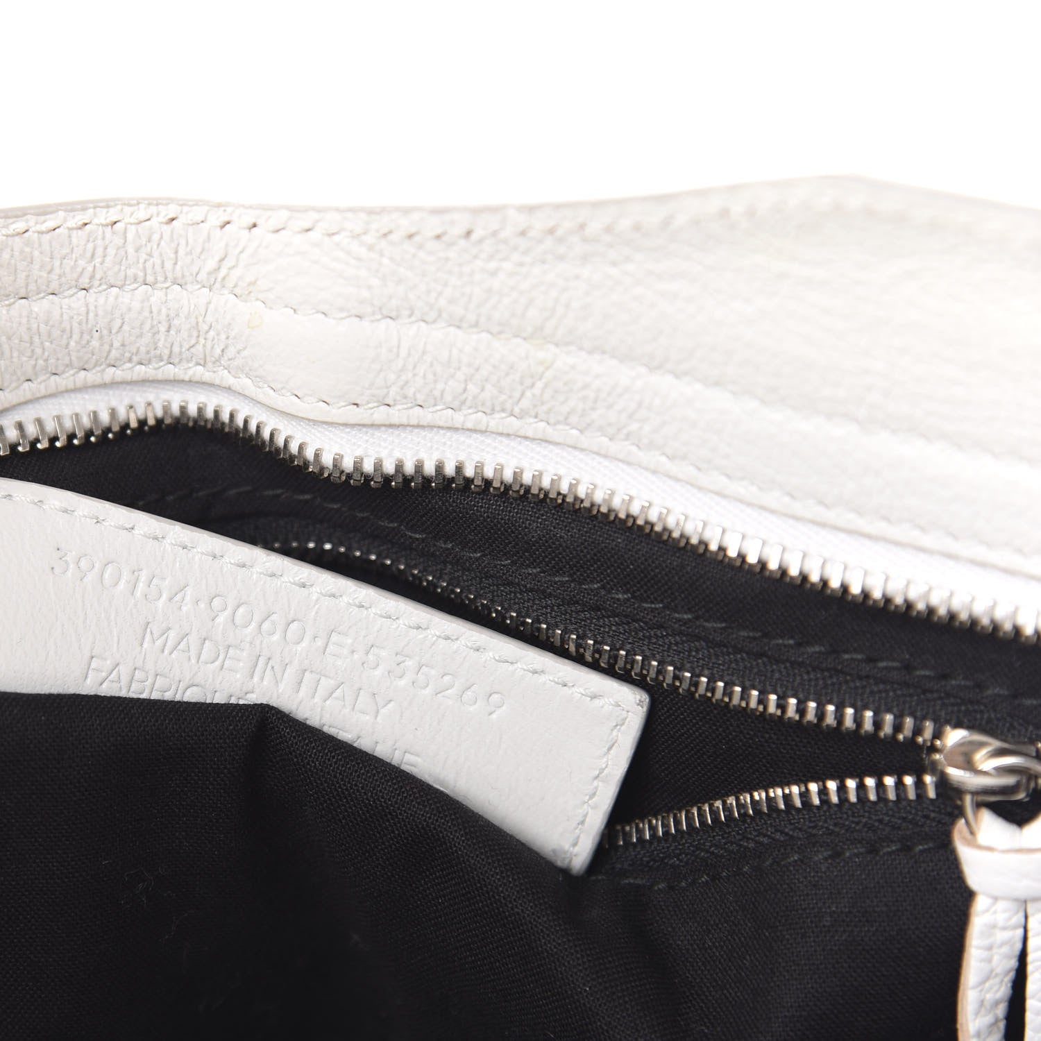 Balenciaga Chevre Silver Metallic Edge Hardware City White 9 of 11
