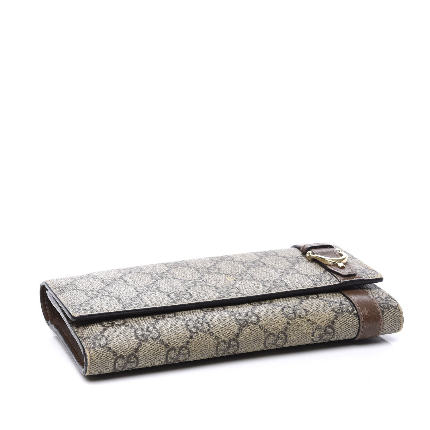 Gucci GG Supreme Monogram Nice Continental Wallet Maple Brown 3 of 13