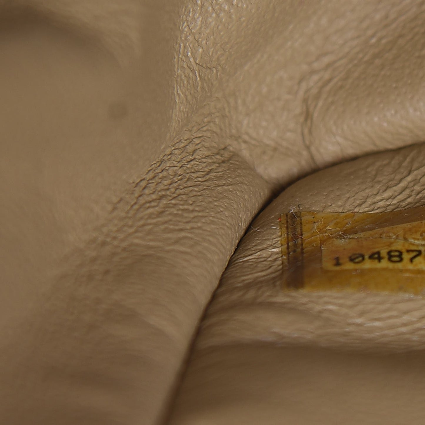 Patent Quilted Medium Double Flap Beige