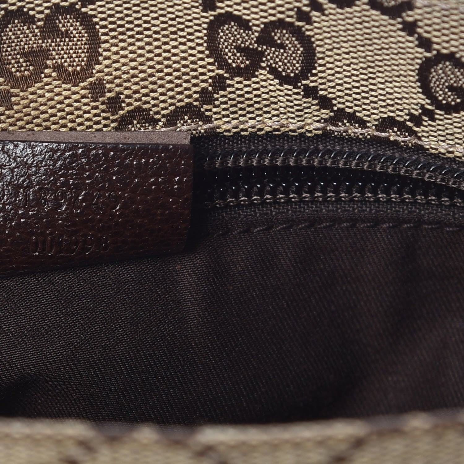 Gucci Monogram Web Small Flat Messenger Crossbody Dark Brown 7 of 10