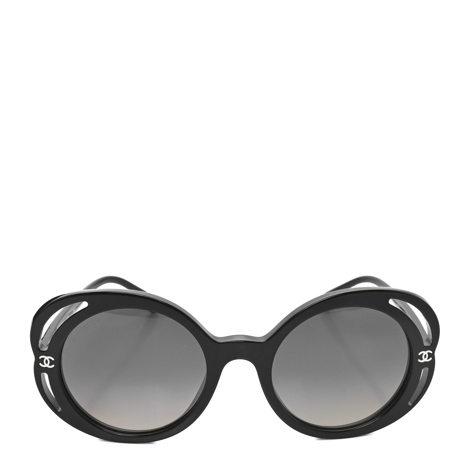 Chanel Acetate Round Sunglasses 71572A Black 2 of 7